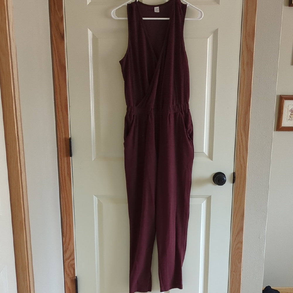 Sleeveless Burgundy Jumpsuit
